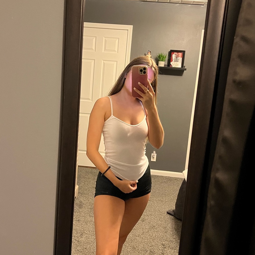 Solid white tank top